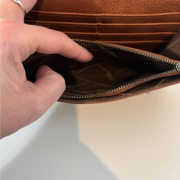 Wrangler Women Southwester Whipstitch Wristlet Wallet Western Brown Casual - Picture 8 of 11